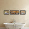 Set Of Three Rest And Relax with a Lavender Bath Black Framed Bathroom Wall Art