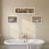 Set Of Three Rest And Relax with a Lavender Bath White Framed Bathroom Wall Art