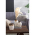 8" Brown And White Color Block Ceramic Round Table Vase