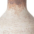 8" Ivory And Brown Round Ceramic Table Vase