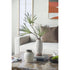 11" Ivory And Brown Round Ceramic Table Vase