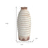 11" Ivory And Brown Round Ceramic Table Vase