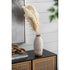 11" Ivory And Brown Round Ceramic Table Vase