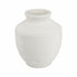 14" White Terracotta Round Jug Vase