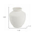 14" White Terracotta Round Jug Vase