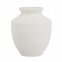 16" White Terracotta Round Jug Vase