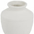 16" White Terracotta Round Jug Vase