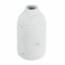 12" White Stoneware Round Jug Vase
