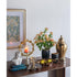 8" Black And Gold Cast Aluminum Oval Table Vase
