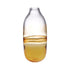 14" Clear And Amber Ombre Glass Round Table Vase