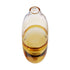 14" Clear And Amber Ombre Glass Round Table Vase