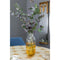 14" Clear And Amber Ombre Glass Round Table Vase
