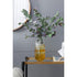 14" Clear And Amber Ombre Glass Round Table Vase