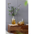 14" Clear And Amber Ombre Glass Round Table Vase
