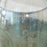 Set of Two Light Green Glass Modern Abstract Faces Table Vases