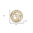 7" Gold Aluminum Decorative Orb Tabletop Sculpture