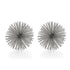 6" Silver Iron Decorative Urchin Spiky Sphere Tabletop Sculpture