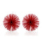 6" Red Metal Spiky Sphere