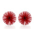6" Red Metal Spiky Sphere