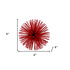 6" Red Metal Spiky Sphere