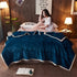 79" X 87" Black Flannel Woven Throw Blanket