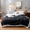79" X 87" Black Flannel Woven Throw Blanket