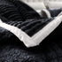 79" X 87" Black Flannel Woven Throw Blanket