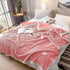 79" X 87" Pink Flannel Knitted Throw Blanket