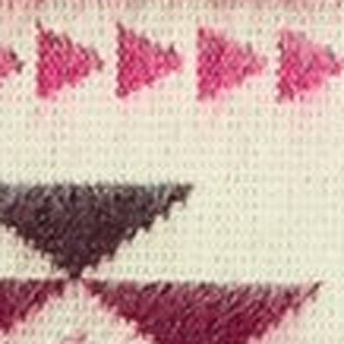 Ultra Soft Cream Navy Blue And Pink Southwest Handmade Throw Blanket
