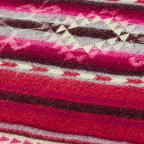 Ultra Soft Cream Navy Blue And Pink Southwest Handmade Throw Blanket
