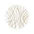 24" X 24" Gold Metal Circle Abstract Hanging Dimensional Sculpture