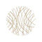 24" X 24" Gold Metal Circle Abstract Hanging Dimensional Sculpture