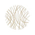 24" X 24" Gold Metal Circle Abstract Hanging Dimensional Sculpture