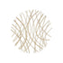 24" X 24" Gold Metal Circle Abstract Hanging Dimensional Sculpture