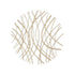 24" X 24" Gold Metal Circle Abstract Hanging Dimensional Sculpture