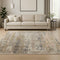 8' X 10' Blue Abstract Hand Knotted Area Rug