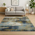 8' X 10' Blue Abstract Hand Knotted Area Rug