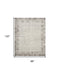 8' X 11' Ivory and Gray Abstract Area Rug