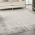 8' X 11' Ivory and Gray Abstract Area Rug