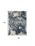 8' X 10' Blue Abstract Power Loom Area Rug