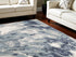 8' X 10' Blue Abstract Power Loom Area Rug