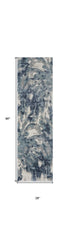 8' X 10' Blue Abstract Power Loom Area Rug