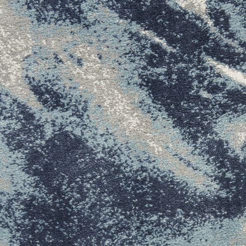8' X 10' Blue Abstract Power Loom Area Rug