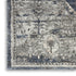 8' Teal Ivory And Gray Floral Medallion Distressed Runner Rug