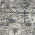 8' Teal Ivory And Gray Floral Medallion Distressed Runner Rug