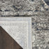 8' Teal Ivory And Gray Floral Medallion Distressed Runner Rug