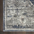 8' Teal Ivory And Gray Floral Medallion Distressed Runner Rug