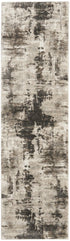 8' Tan Abstract Power Loom Runner Rug