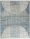 7' X 9' Blue Geometric Area Rug