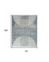 7' X 9' Blue Geometric Area Rug